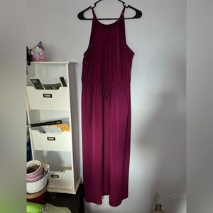Lane Bryant Burgundy Sleeveless Maxi Dress